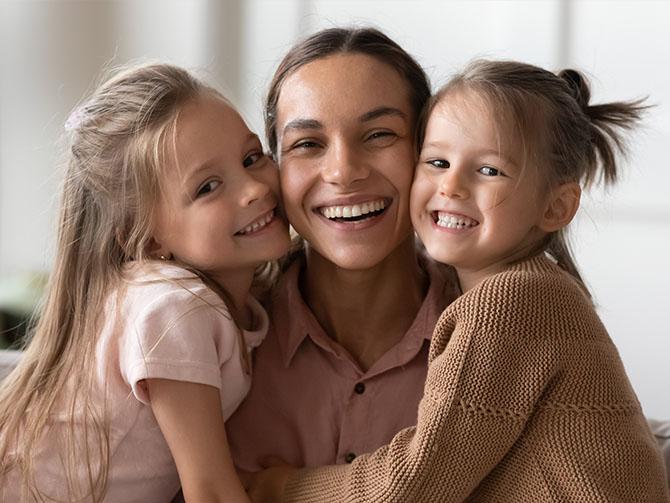 Mother and daughters